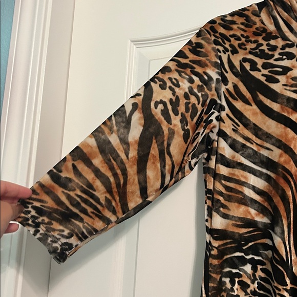 Tiger/Leopard Velvet Dress - Picture 4 of 8